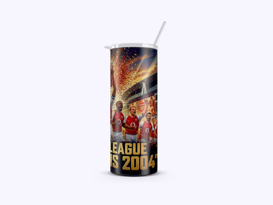 Tumbler with 'League of Legends 2004' design on a white background