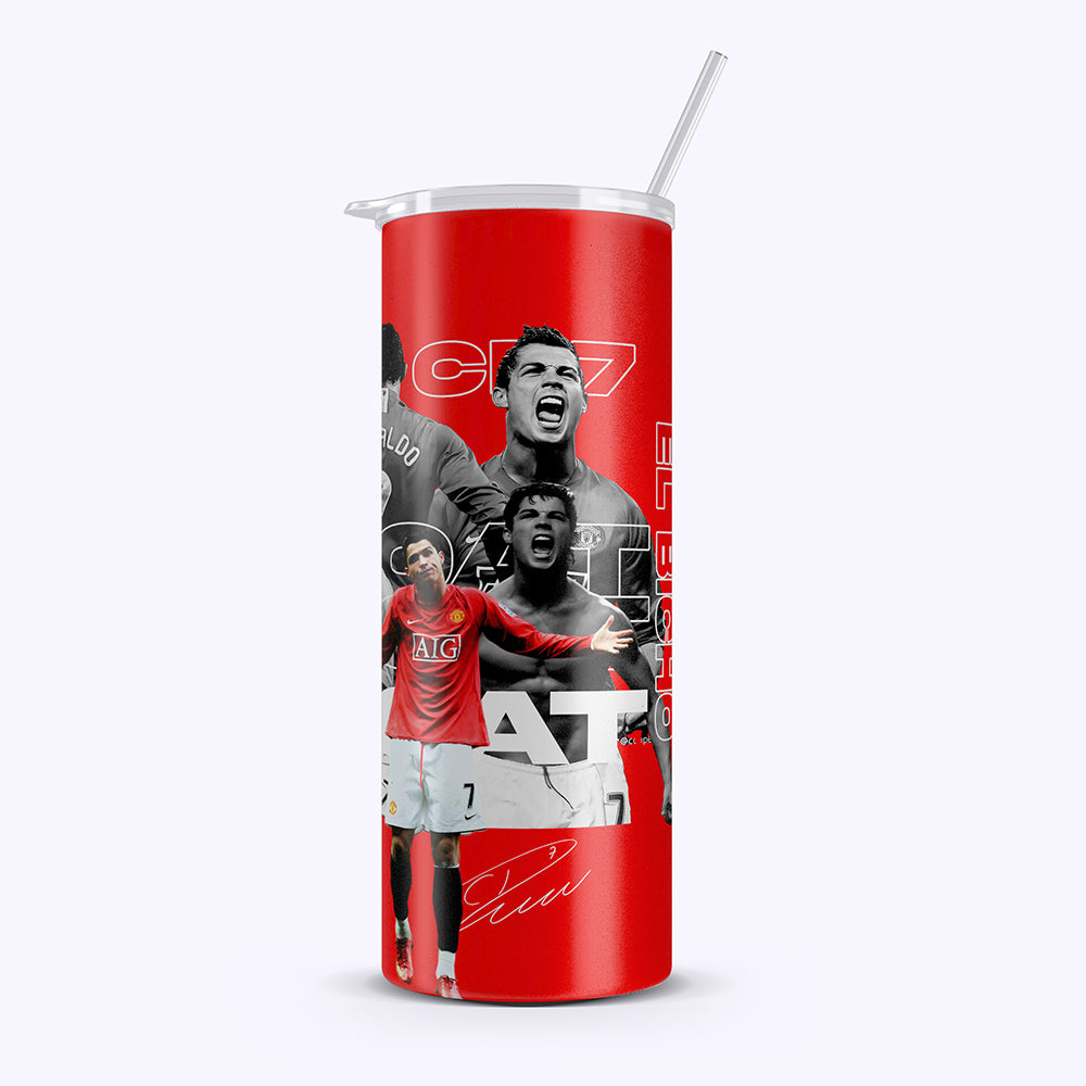 CR7 Goat 20oz Tumbler – Stainless Steel, Insulated, With Straw