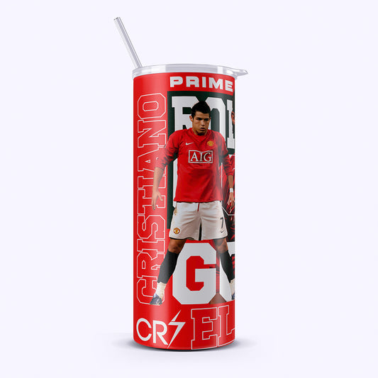 CR7 Ronaldo Action 20oz Tumbler – Stainless Steel, Insulated, With Straw