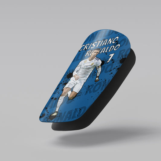 Shoe insole with Cristiano Ronaldo's image and branding on a gray background