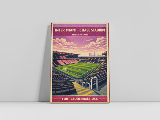 Inter Miami Home Ground Vintage Canvas