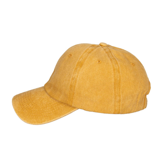 Yellow baseball cap on a white background