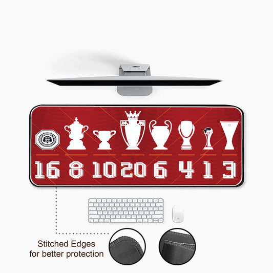 Red Icons Trophy Display Career Teams Desk-Mat
