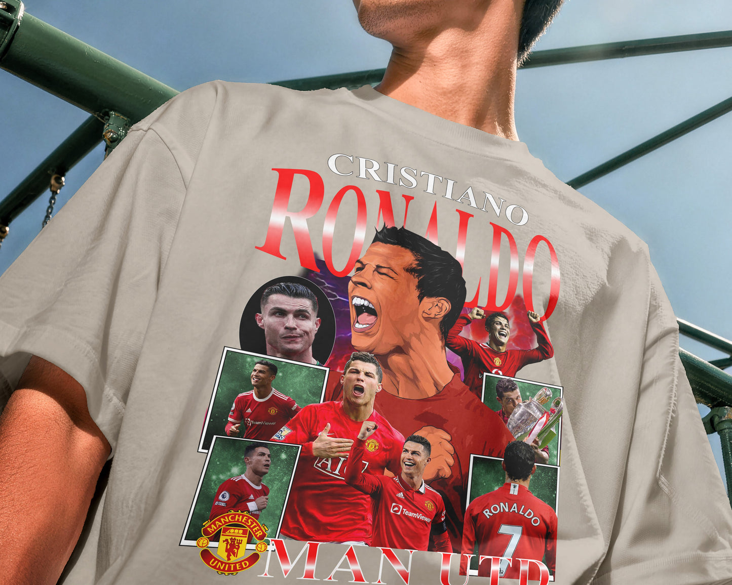 Cristiano Ronaldo Manchester United legacy football fan t shirt packaging
