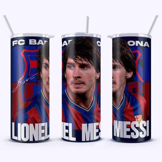 Messi Bold 20oz Tumbler – Stainless Steel, Insulated, With Straw