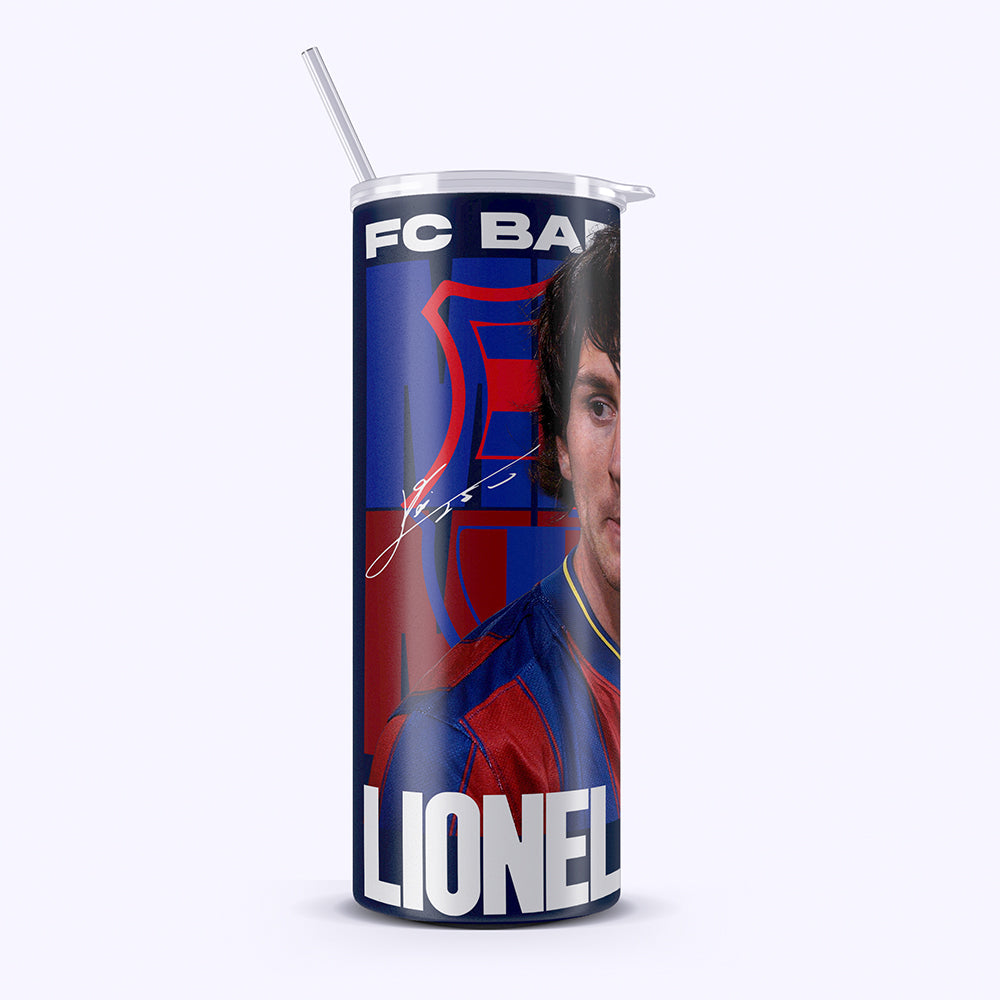 Messi Bold 20oz Tumbler – Stainless Steel, Insulated, With Straw