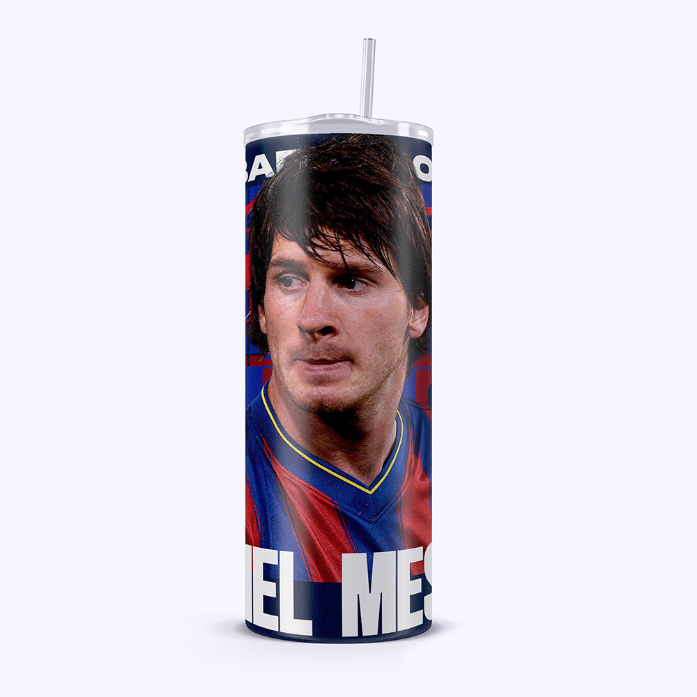 Messi Bold 20oz Tumbler – Stainless Steel, Insulated, With Straw