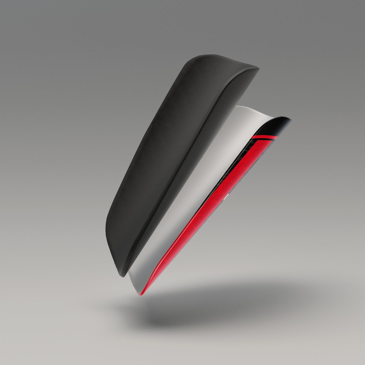 Phone case with customizable text on a gray background