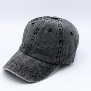 Gray baseball cap on a white background