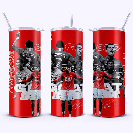 CR7 Goat 20oz Tumbler – Stainless Steel, Insulated, With Straw