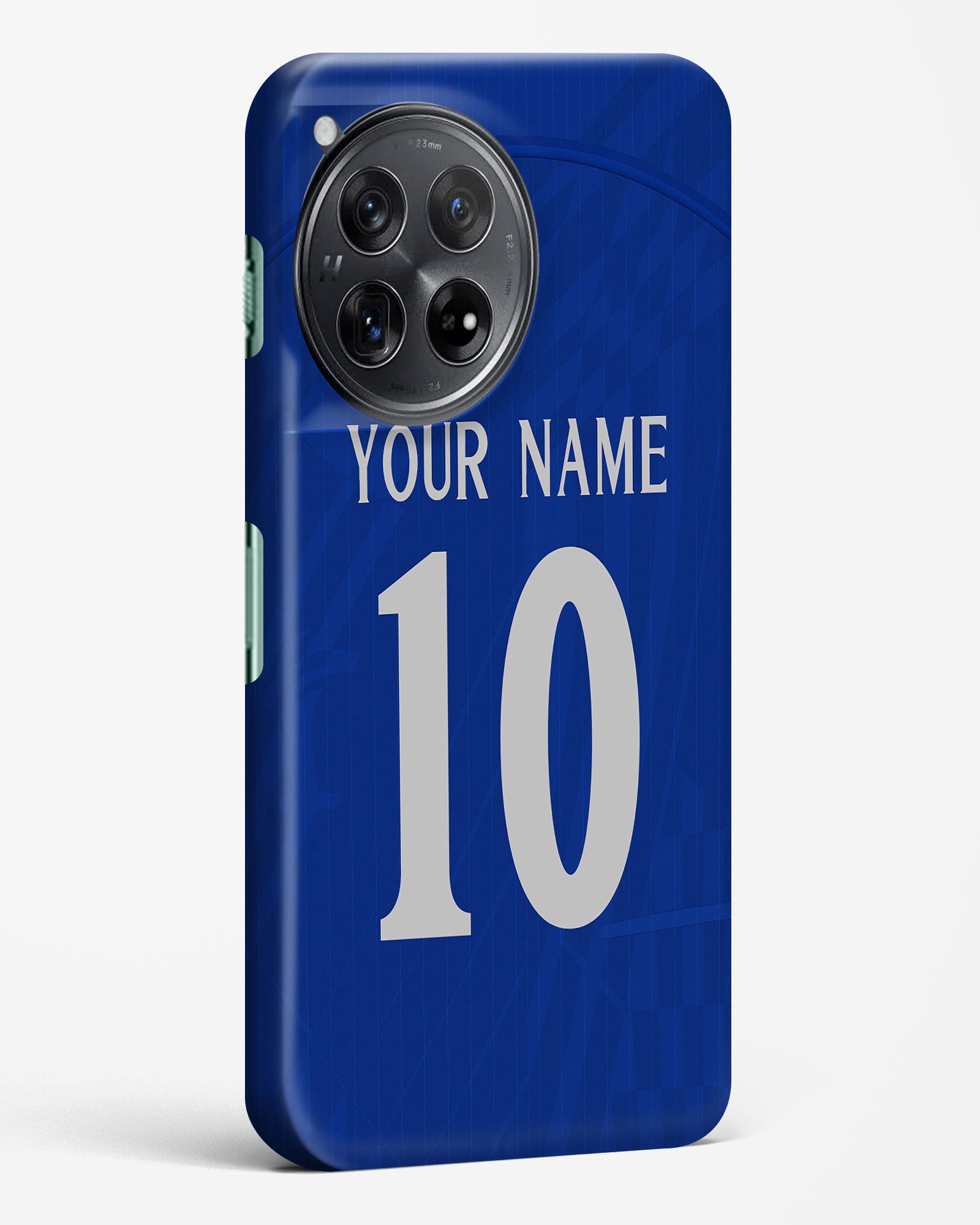 Personalized soccer jersey hard case in Chelsea Home 25/26 design