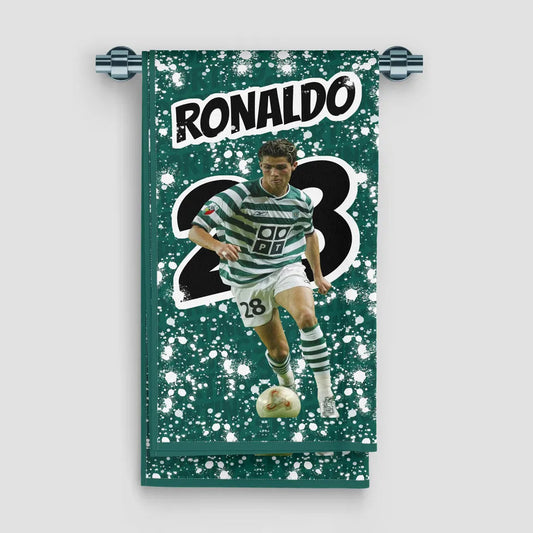 Futuristic robot with a sleek design and metallic finish on a gray background