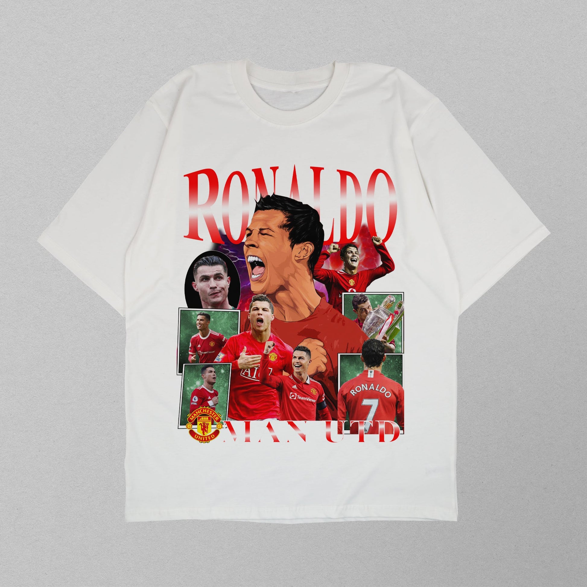 Cristiano Ronaldo Man Utd Legacy Tee front view football graphic t shirt