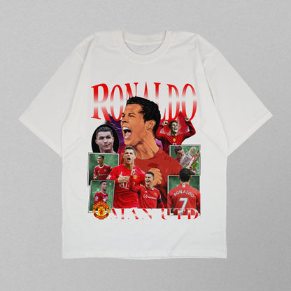 Cristiano Ronaldo Man Utd Legacy Tee front view football graphic t shirt