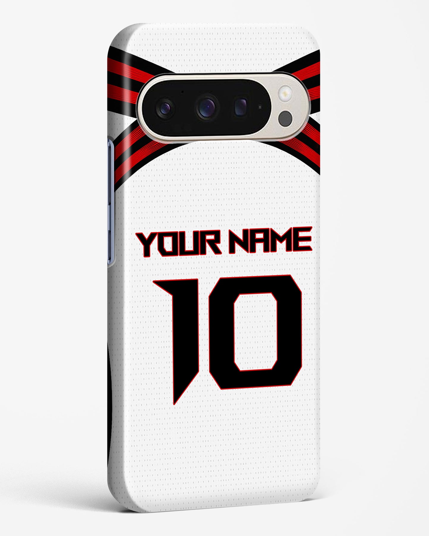 White red and black soccer jersey hard phone case Flamengo Away 25/26