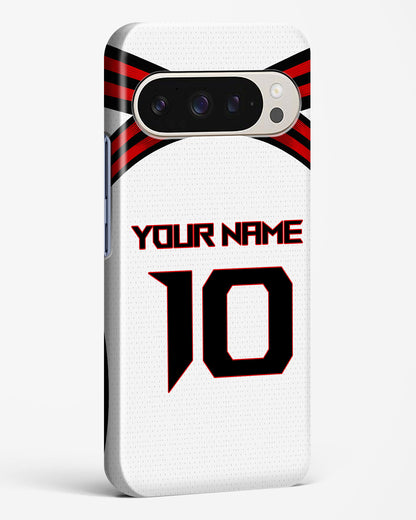 White red and black soccer jersey hard phone case Flamengo Away 25/26