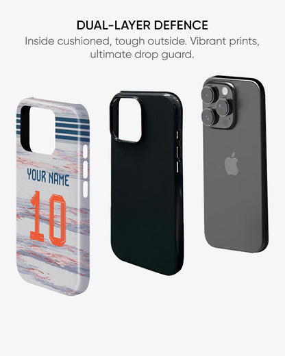 Phone case with dual-layer defense feature on a white background
