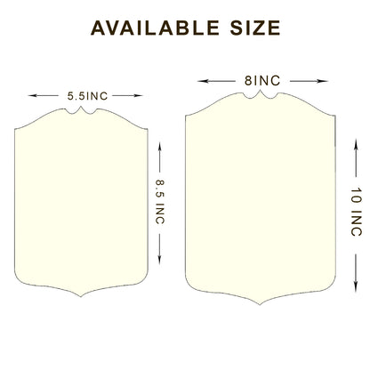 Measurement chart showing dimensions of a product with text 'AVAILABLE SIZE'.