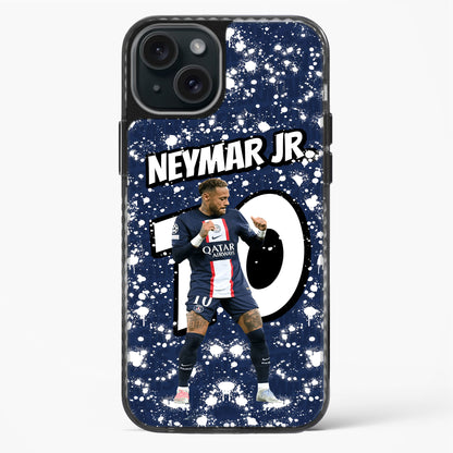 Phone case with Neymar Jr. design on a blue background