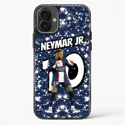 Phone case with Neymar Jr. design on a blue background