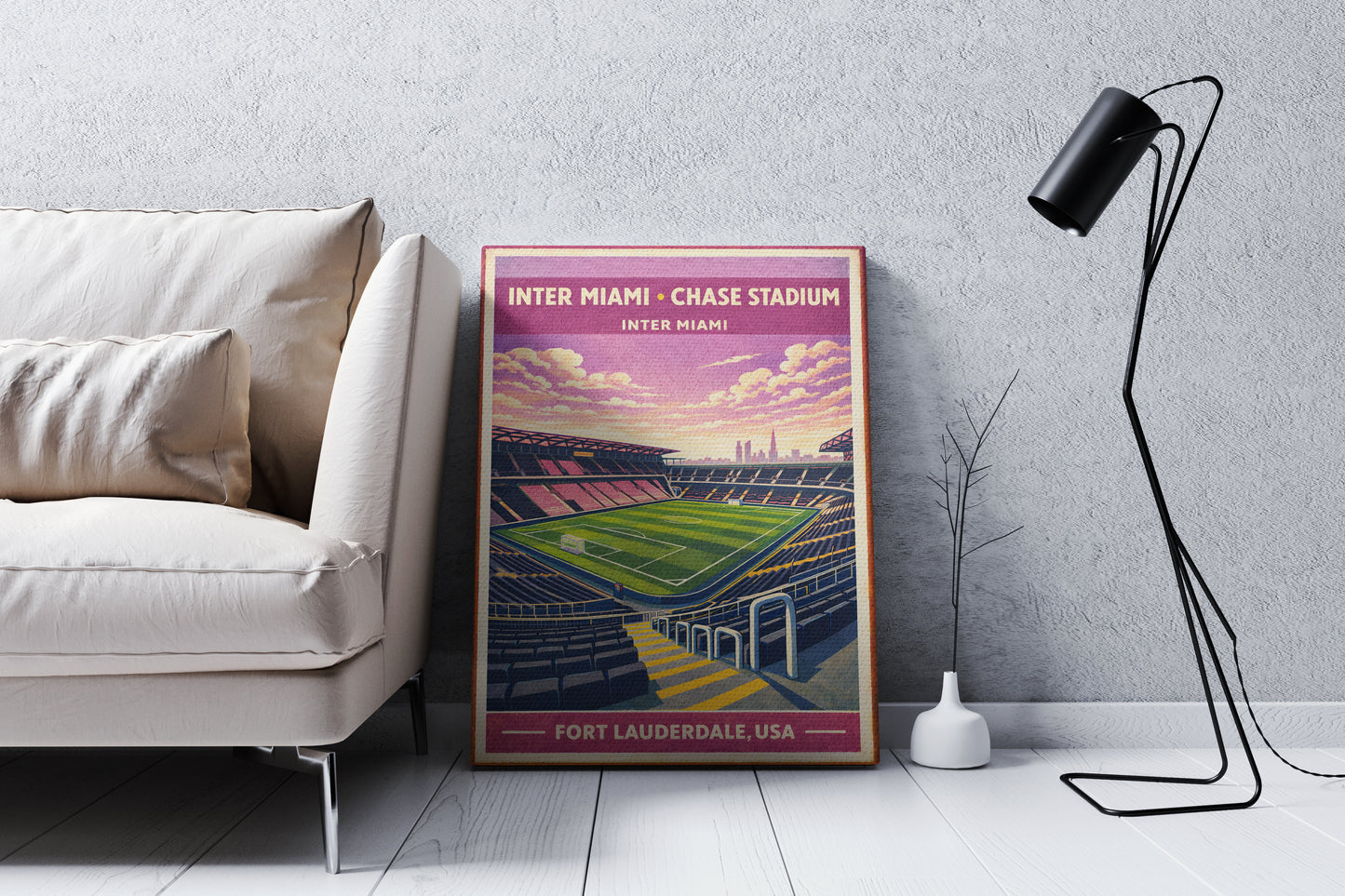 Inter Miami Home Ground Vintage Canvas