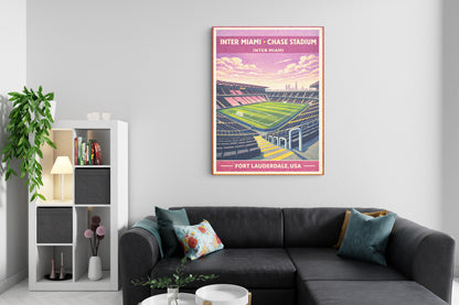 Inter Miami Home Ground Vintage Canvas