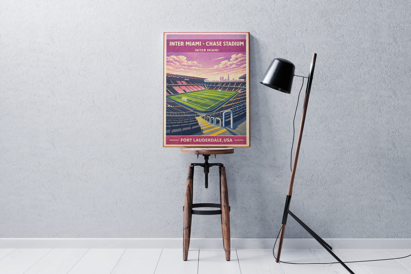 Inter Miami Home Ground Vintage Canvas