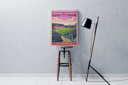 Inter Miami Home Ground Vintage Canvas