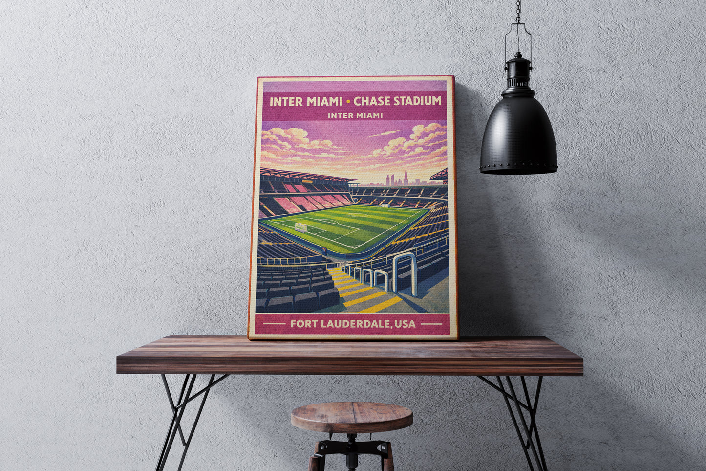 Inter Miami Home Ground Vintage Canvas