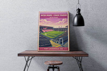 Inter Miami Home Ground Vintage Canvas