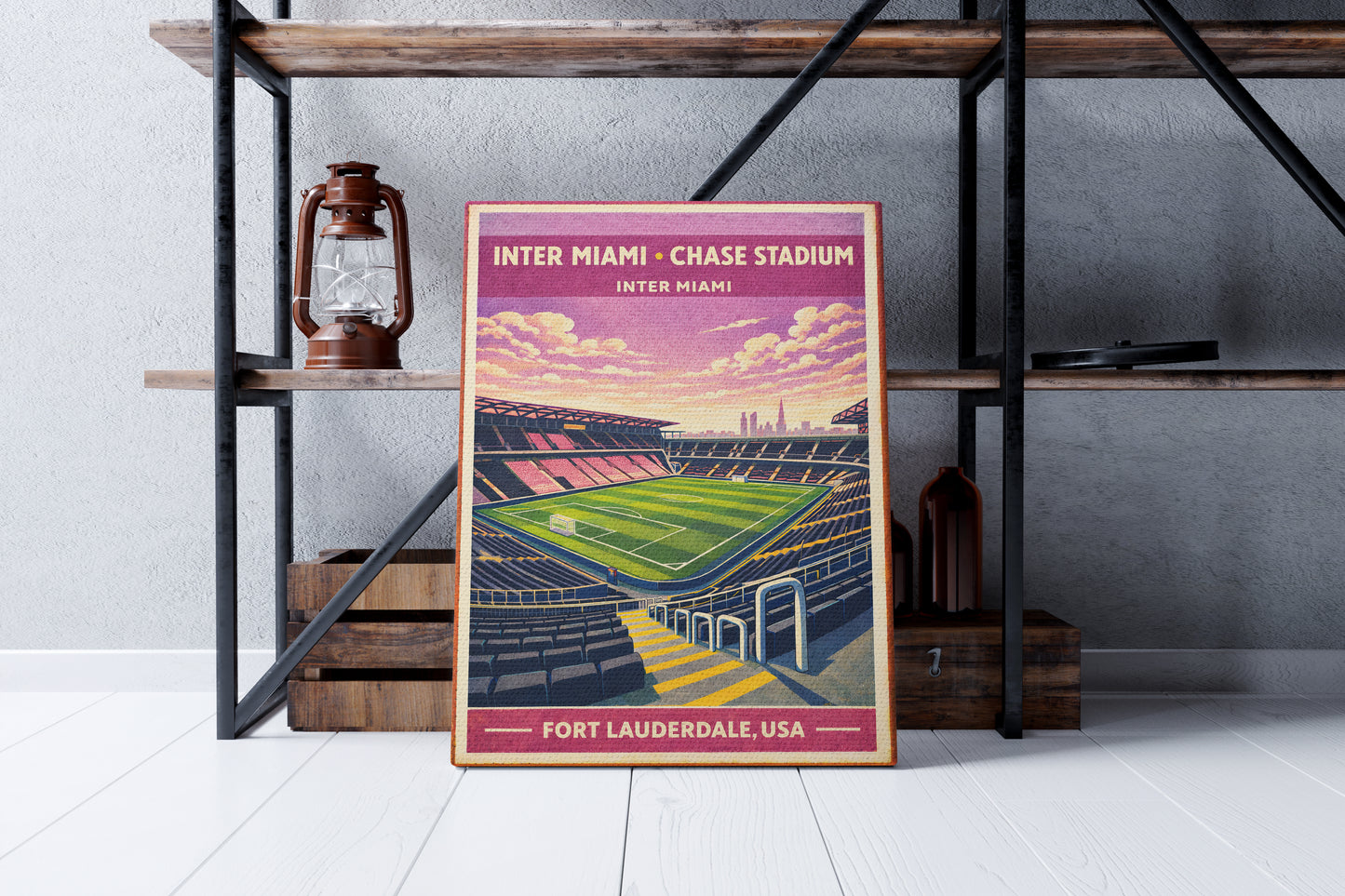 Inter Miami Home Ground Vintage Canvas