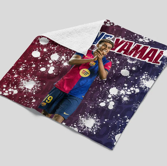 Product packaging with a sports player and brand name on a gray background