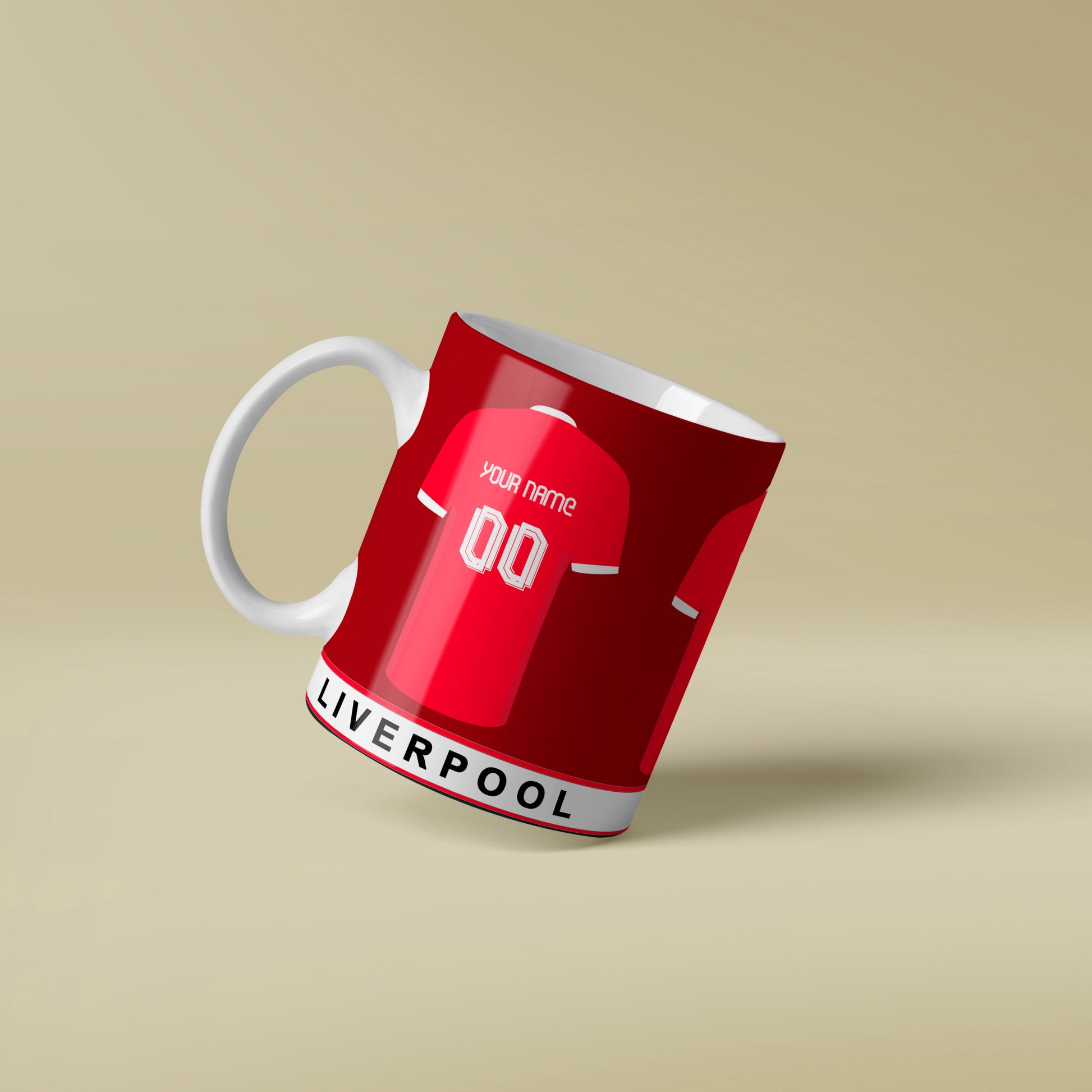 Phone case with customizable text on a white background