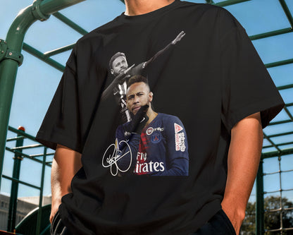 neymar jr noir signature oversized football t shirt