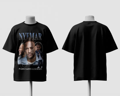 neymar football fan oversized graphic tee
