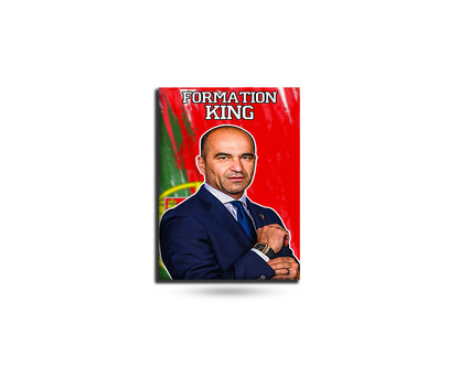 Fridge magnet with a person in a suit and tie on a red background with 'Formation King' text.