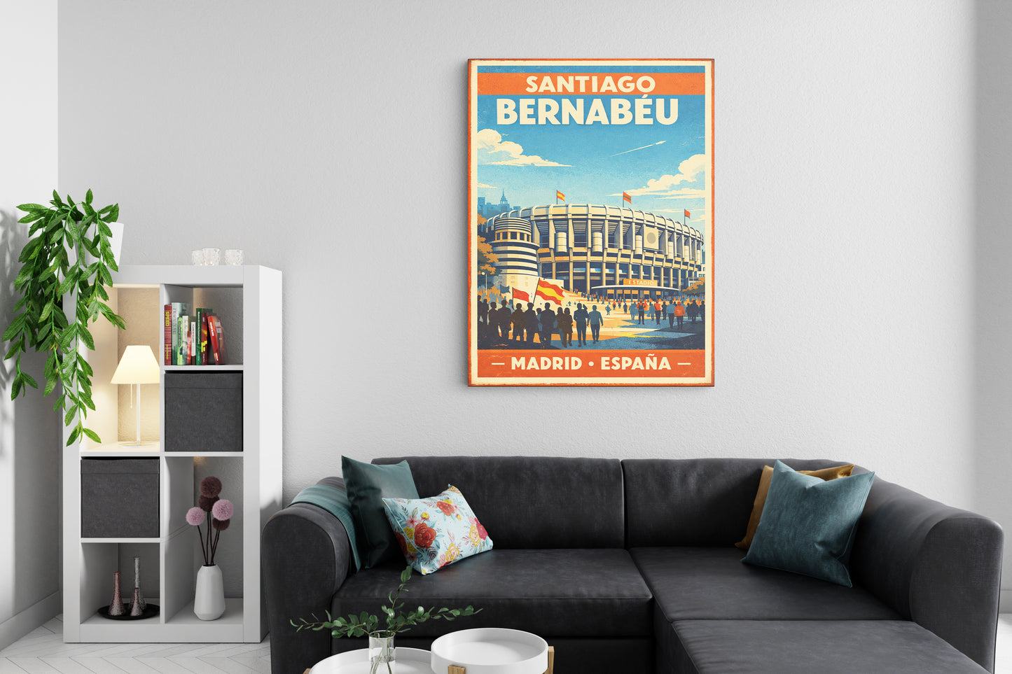 Tumbler with a soccer player holding a trophy design on a white background