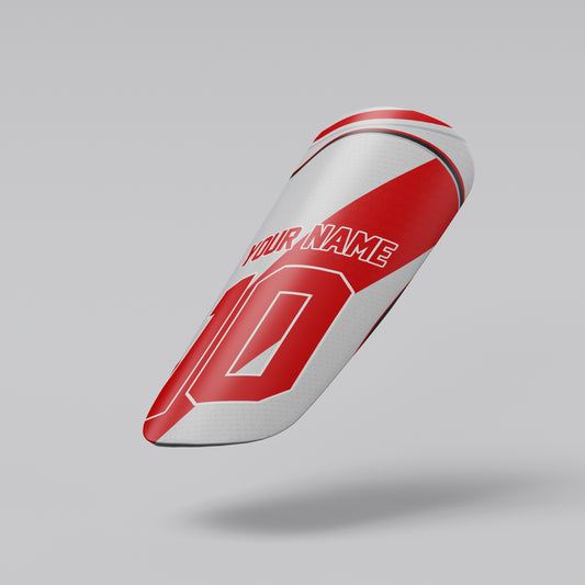 Golf club head cover with 'Your Name' text on a gray background