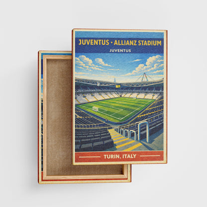 Stadium poster of Juventus Allianz Stadium on a white background