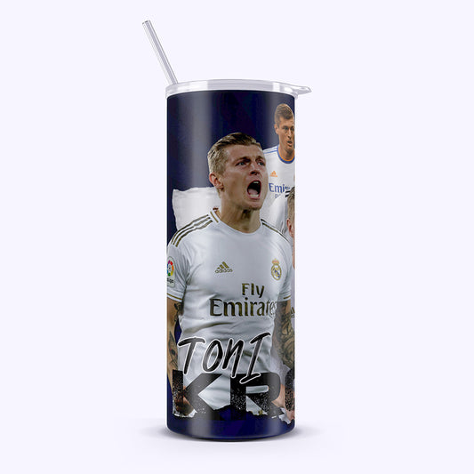 Toni Kroos 20oz Tumbler – Stainless Steel, Insulated, With Straw