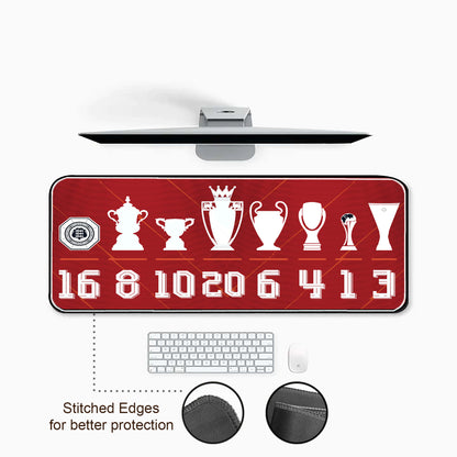 Red Icons Trophy Display Career Teams Desk-Mat