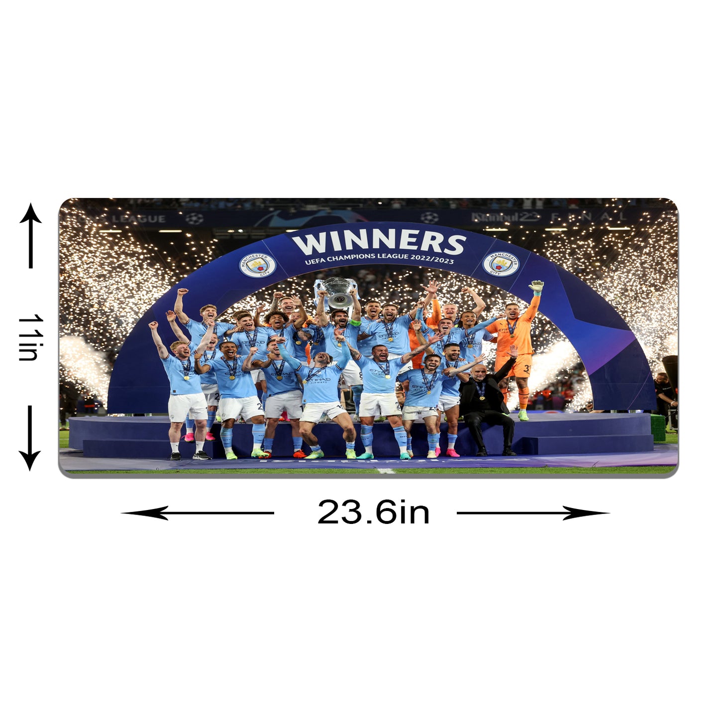 Man City Champions 22/23 Career Teams Desk-Mat