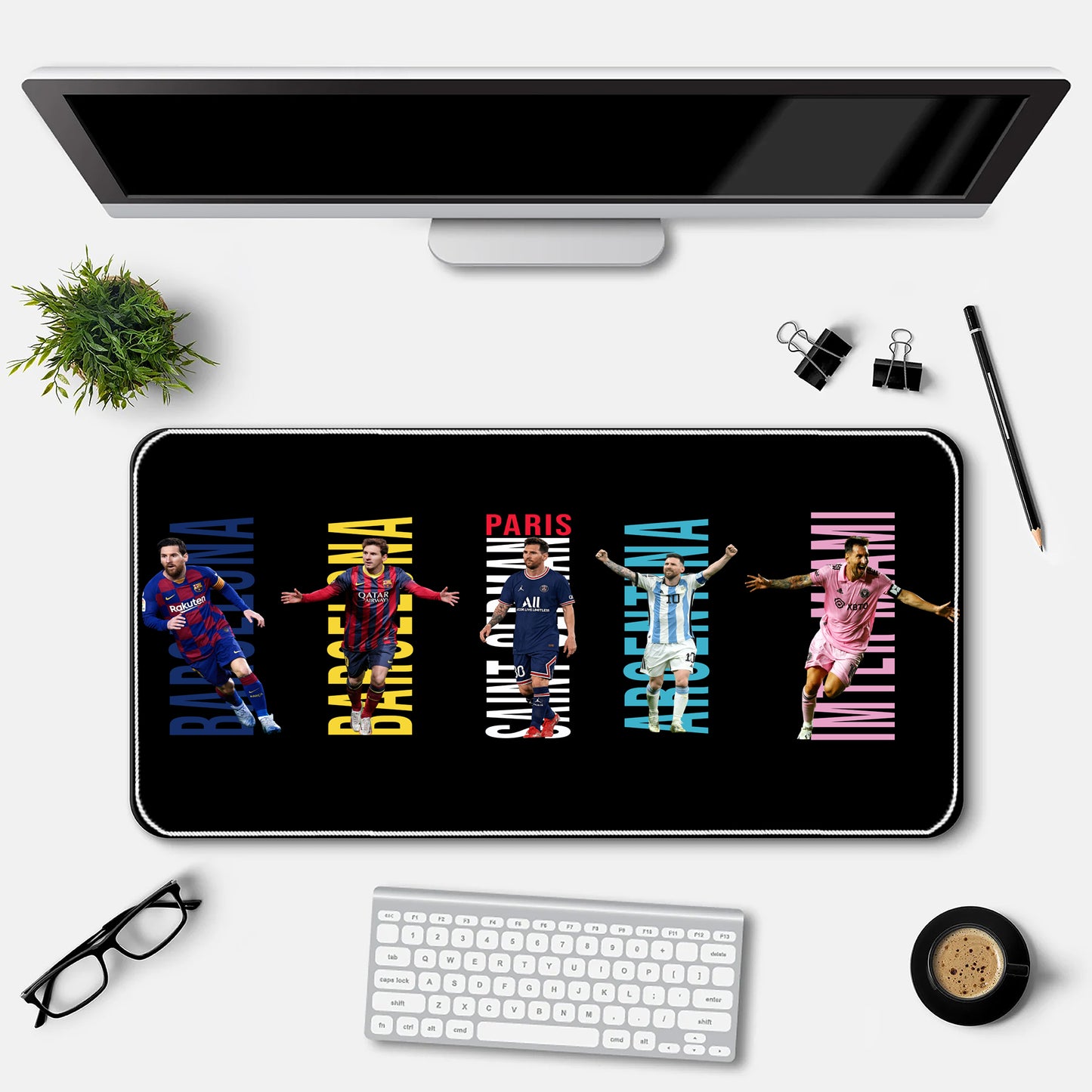 Messi career Teams Desk-Mat