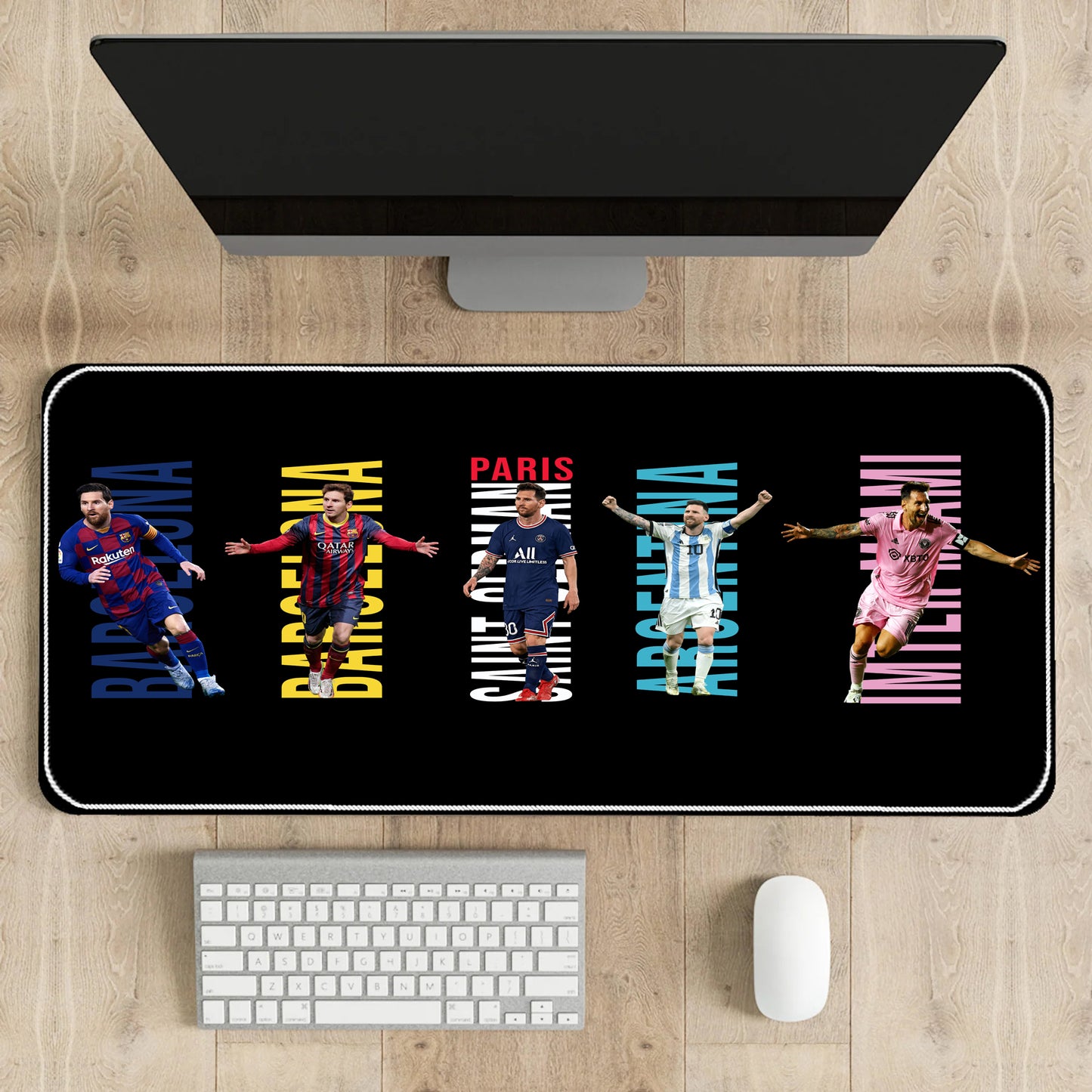 Messi career Teams Desk-Mat
