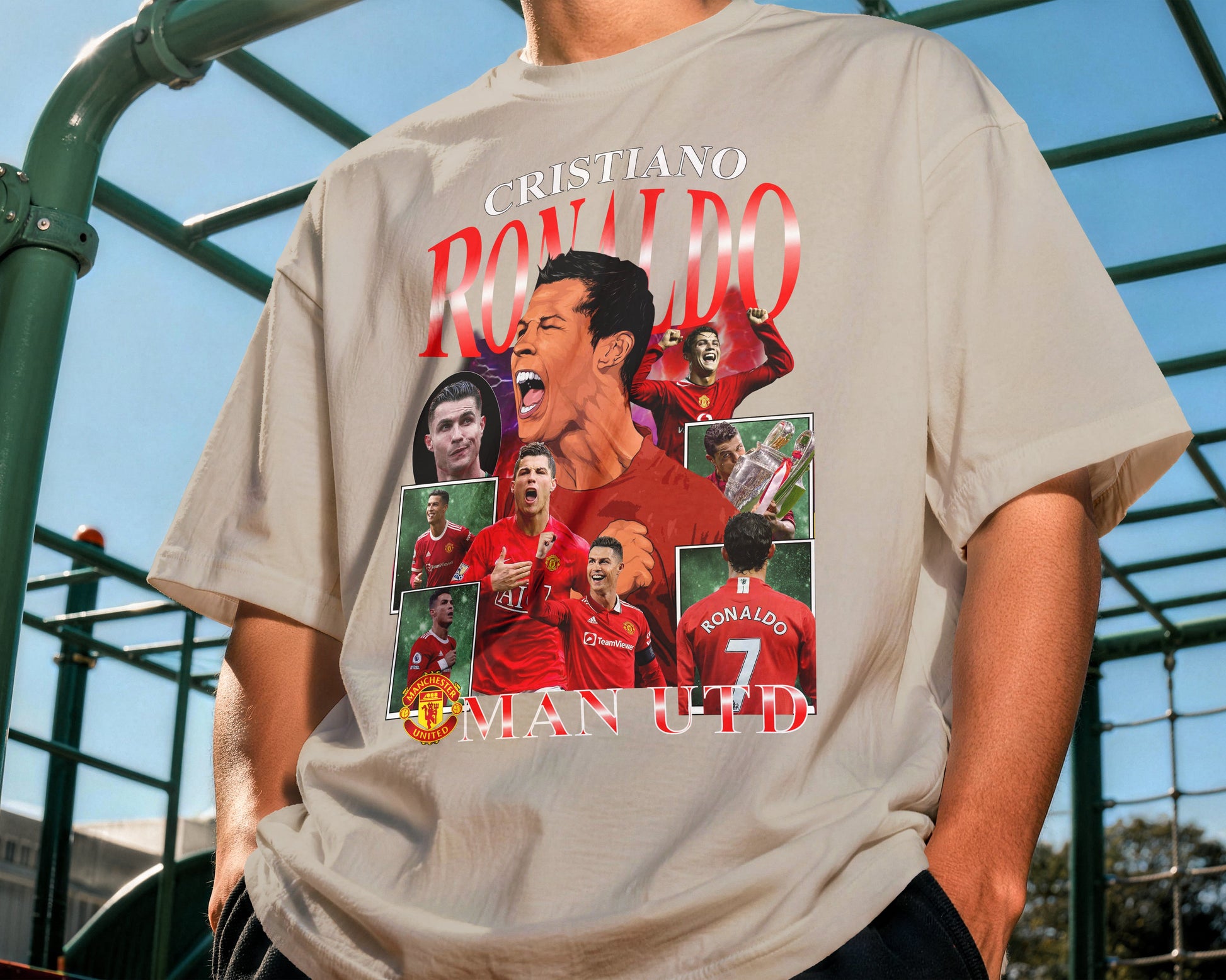Cotton fabric detail Cristiano Ronaldo Manchester United legacy t shirt
