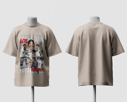 Beige Son Heung-Min Tottenham Legacy Tee Spurs graphic football shirt