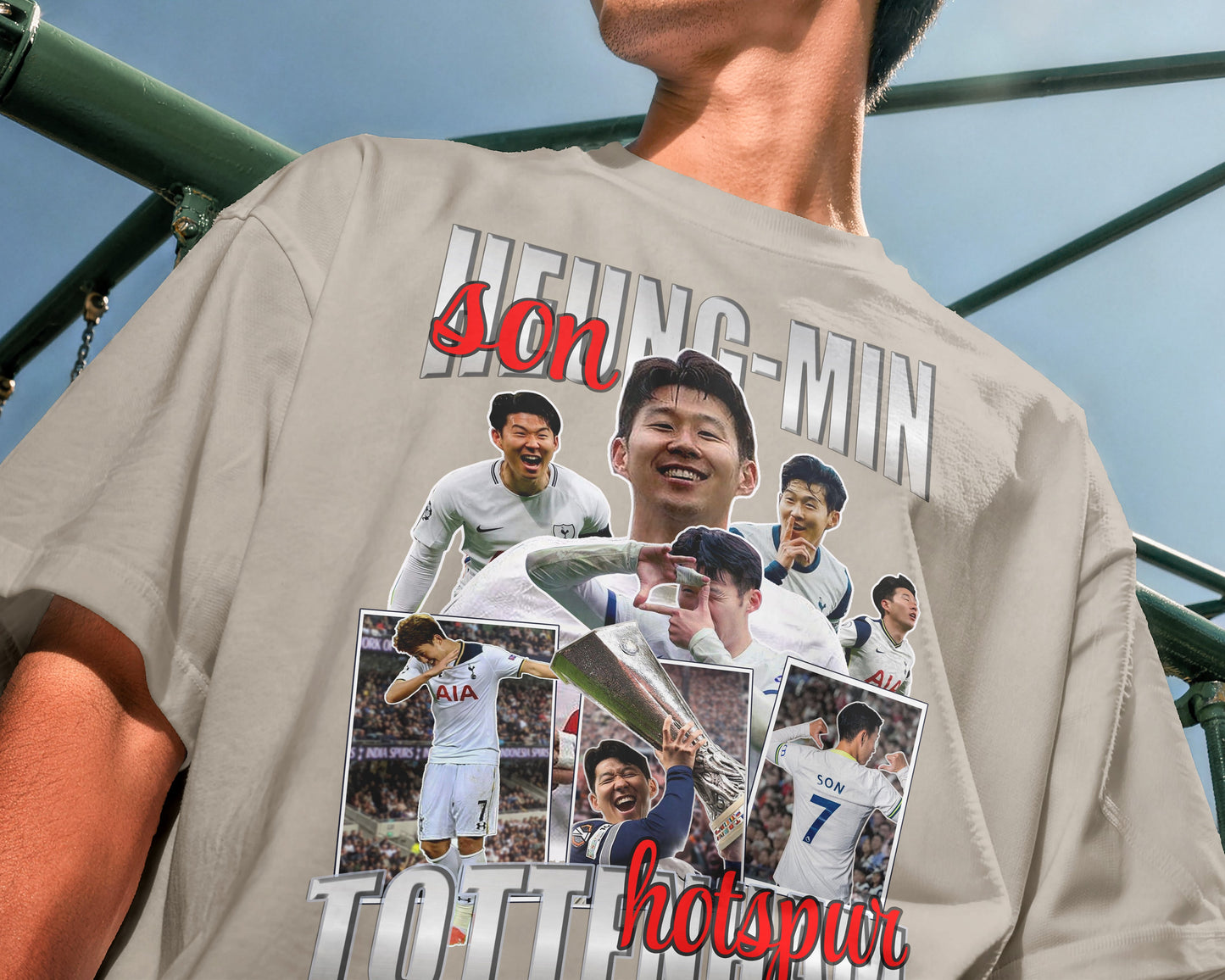 Flat lay Son Heung-Min Tottenham Legacy Tee football fan apparel