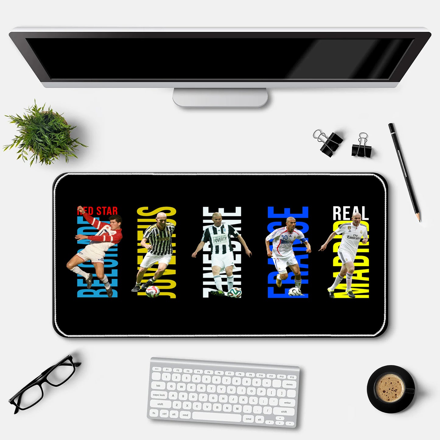 Zinedine Career Teams Desk-Mat