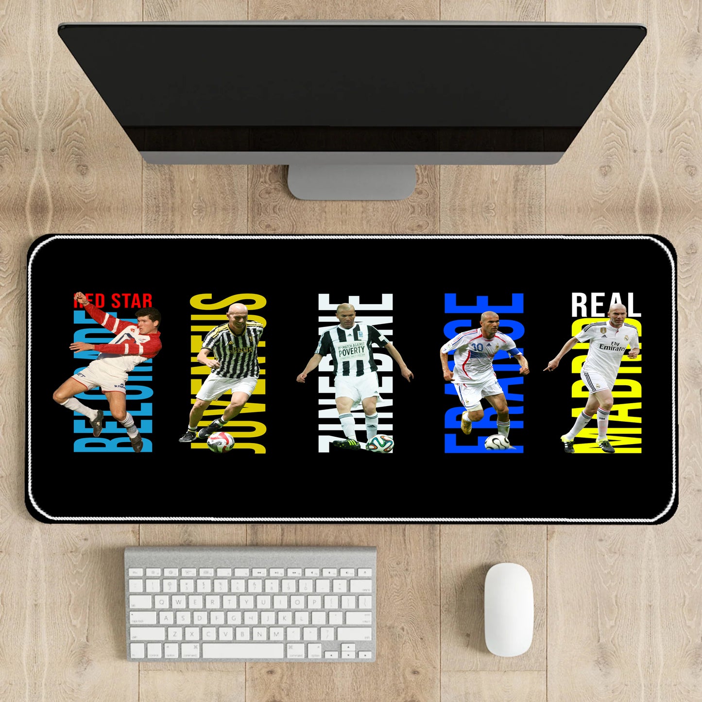 Zinedine Career Teams Desk-Mat