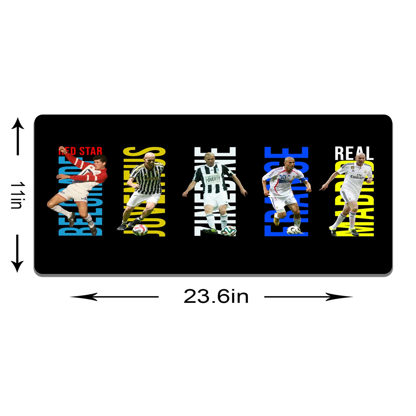 Zinedine Career Teams Desk-Mat